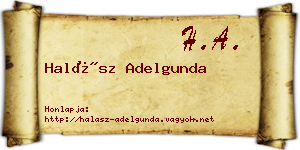 Halász Adelgunda névjegykártya